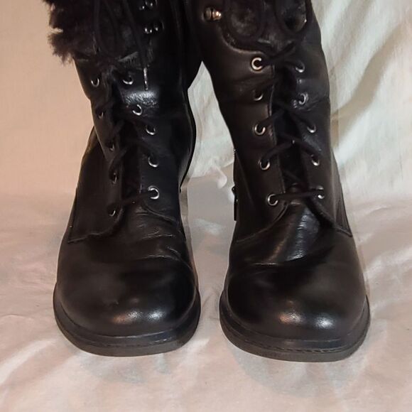 Dromedaris shin high fur lined boots - Picture 4 of 5